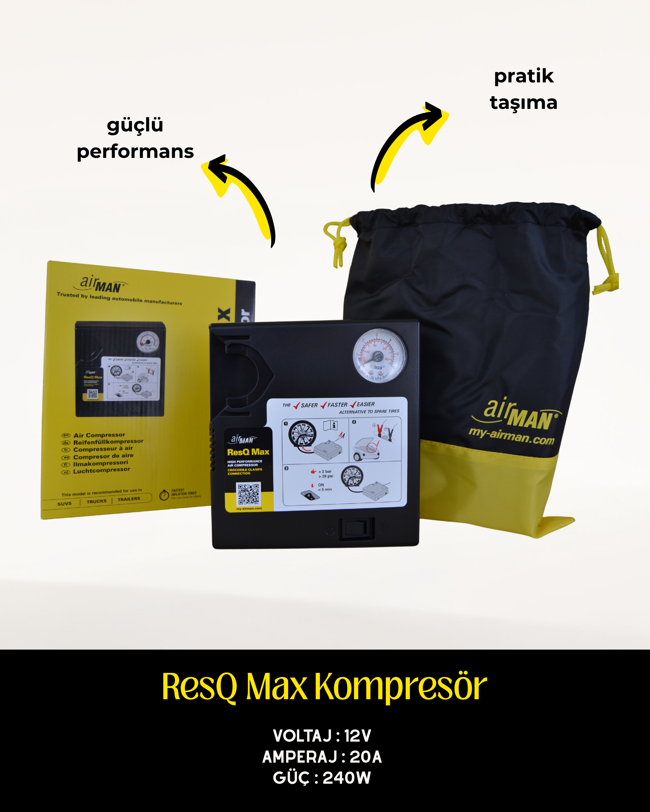 ResQ Max Kompresör (20 A) | Airman Türkiye
